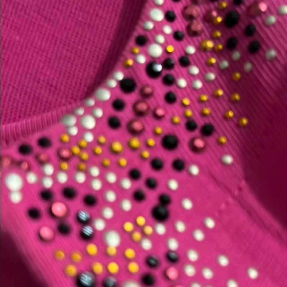 Quacker Factory Fuchsia Sweater Set With Beaded T… - image 8